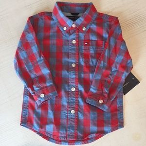 TOMMY HILFIGER Boys Long Sleeve Botton Down- NWT